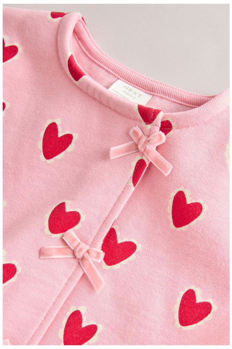 Kids' Heart Frill Sweatshirt & Pants Set, Alternate, color, PINK