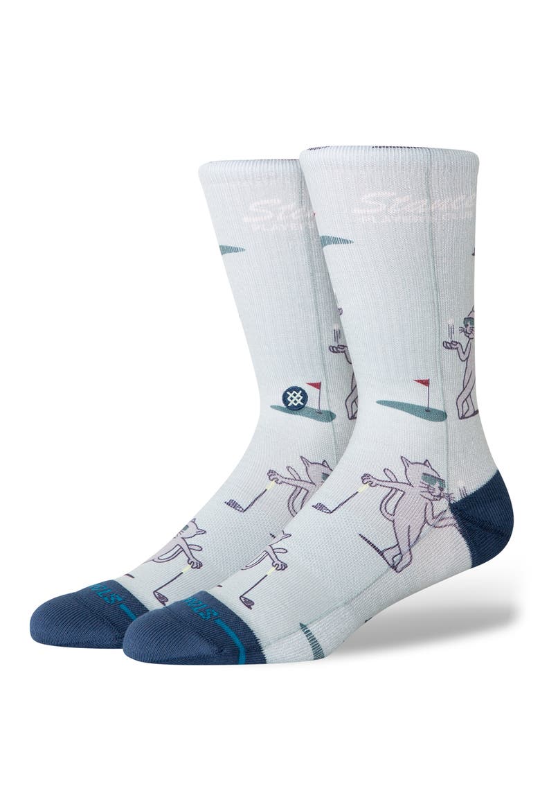 Players Club Crew Socks, Main, color, GREEN