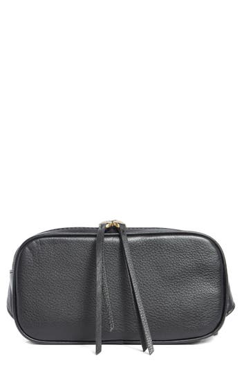 Hobo Shaker Leather Belt Bag In Black