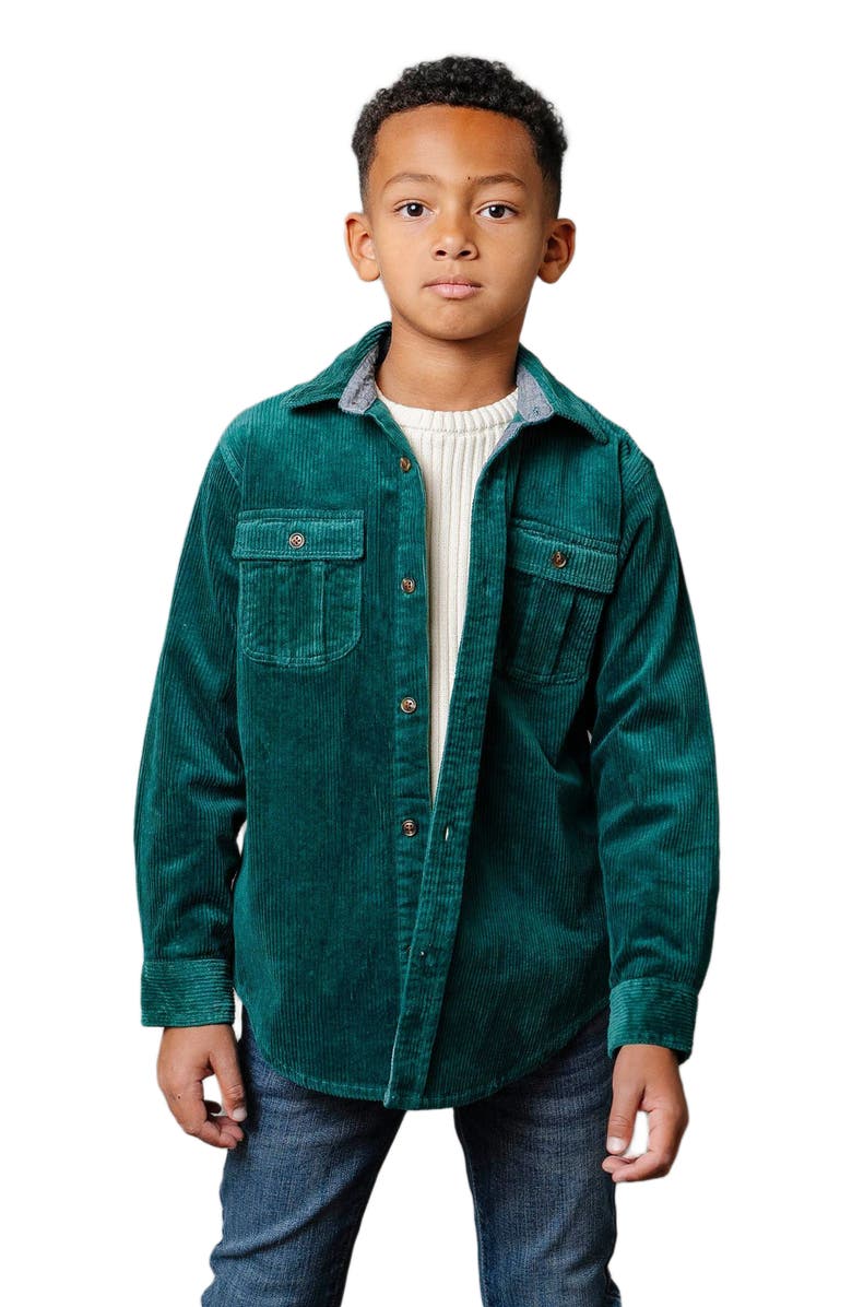 Hope & Henry Boys' Organic Corduroy Flap Pocket Shirt, Kids, Main, color, 