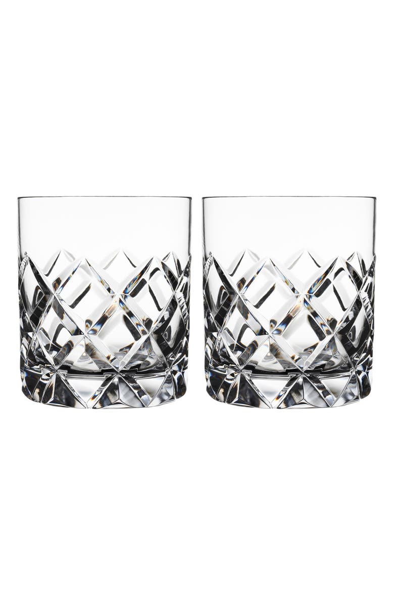 Orrefors Sofiero Set of 2 Crystal Old Fashioned Glasses, Main, color, Clear
