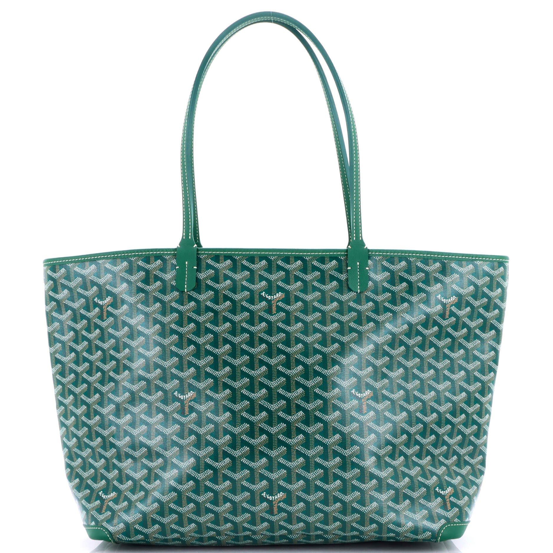Pre-Owned Goyard Artois Tote Coated Canvas MM, Main, color, Green
