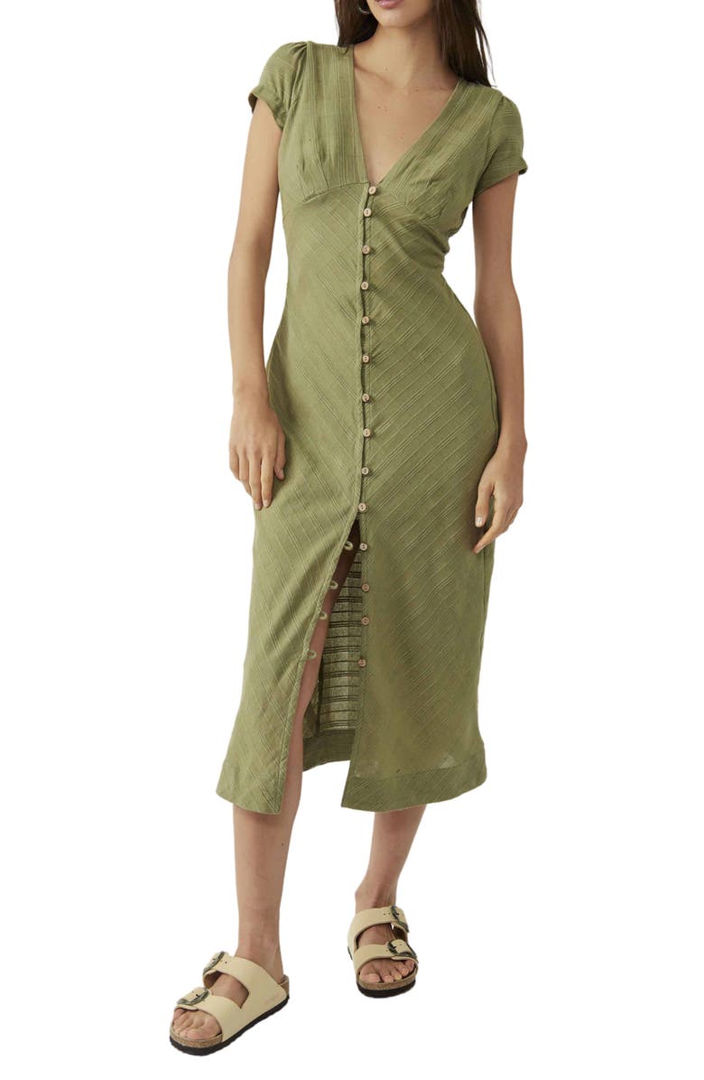 Free People free-est New in Town Midi Dress, Main, color, Willow