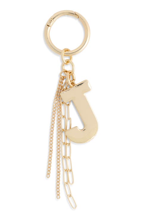 Pave Edge Initial Bag Charm