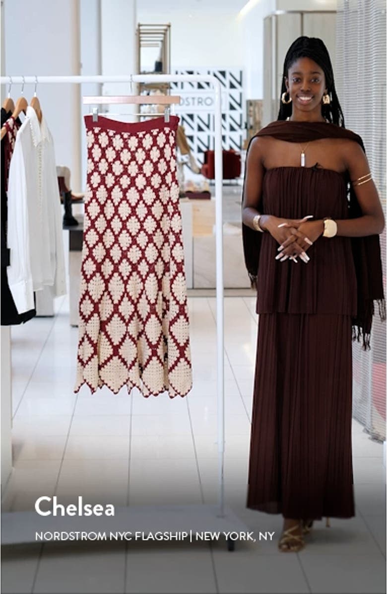 Summer Cotton Crochet Maxi Skirt, sales video thumbnail