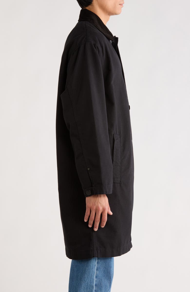 Carhartt Work In Progress Webster Cotton Canvas Coat, Alternate, color, Black / Black Rinsed