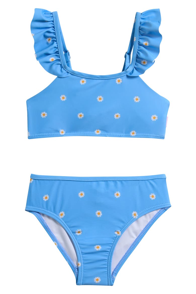 Kids' Daisy Chain Two-Piece Swimsuit, Main, color, DAISY CHAIN BLUE