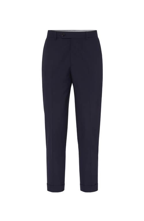Brunello Cucinelli Formal Fit Trousers In Navy Blue