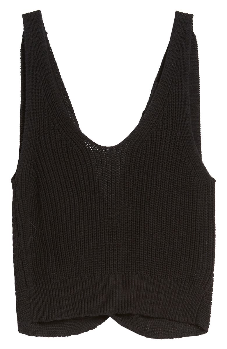 Lulus Let's Get Away Twist Back Tank Sweater, Alternate, color,