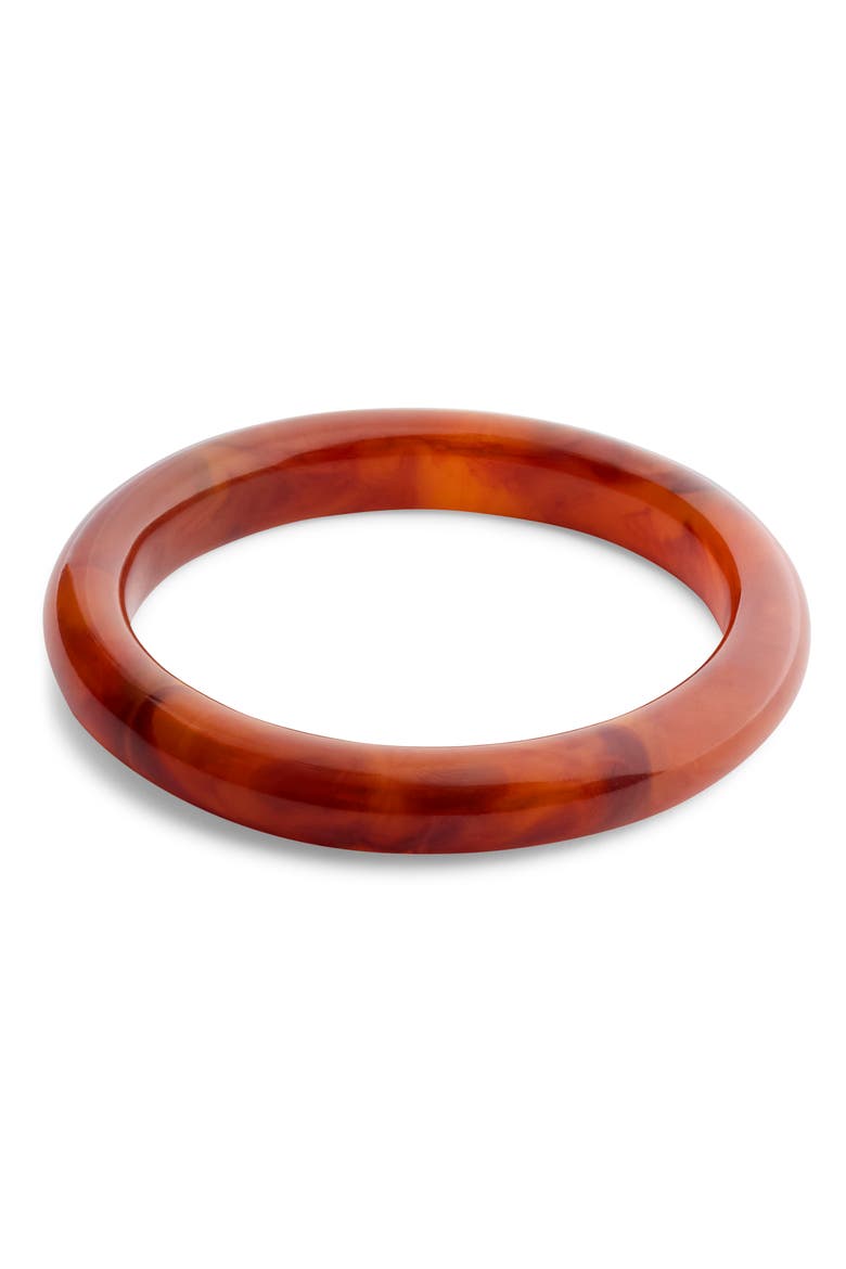 Resin Logo Bangle, Alternate, color, BROWN/ GOLD