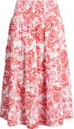 Caslon® Tiered Cotton Gauze Midi Skirt