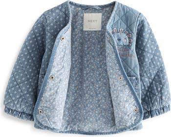 NEXT Kids' Embroidered Quilted Denim Liner Jacket | Nordstrom