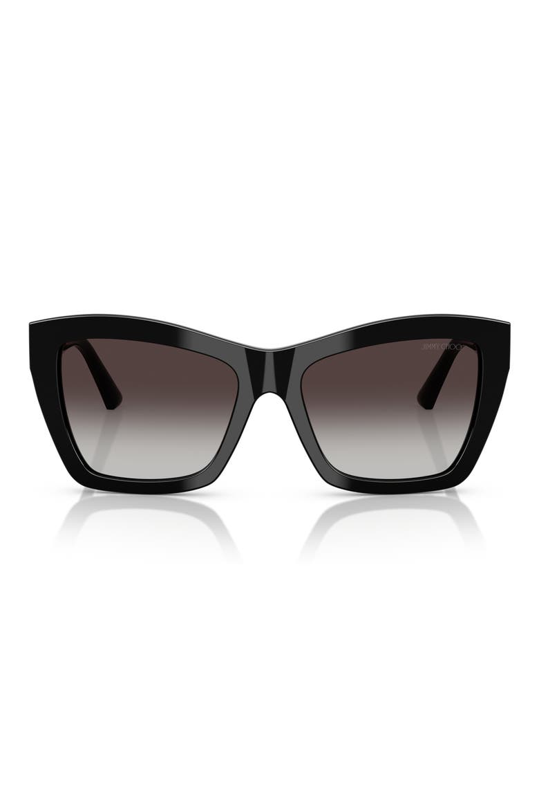 54mm Gradient Cat Eye Sunglasses, Main, color, BLACK / GRADIENT GREY