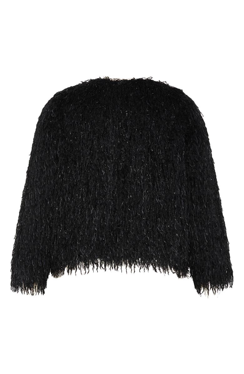 City Chic Sparkle Queen Jacket, Alternate, color, Black