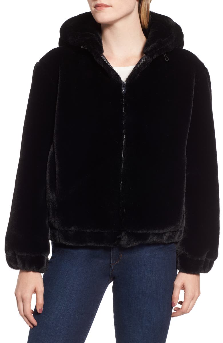 Marc New York Faux Fur Bomber Jacket, Alternate, color,