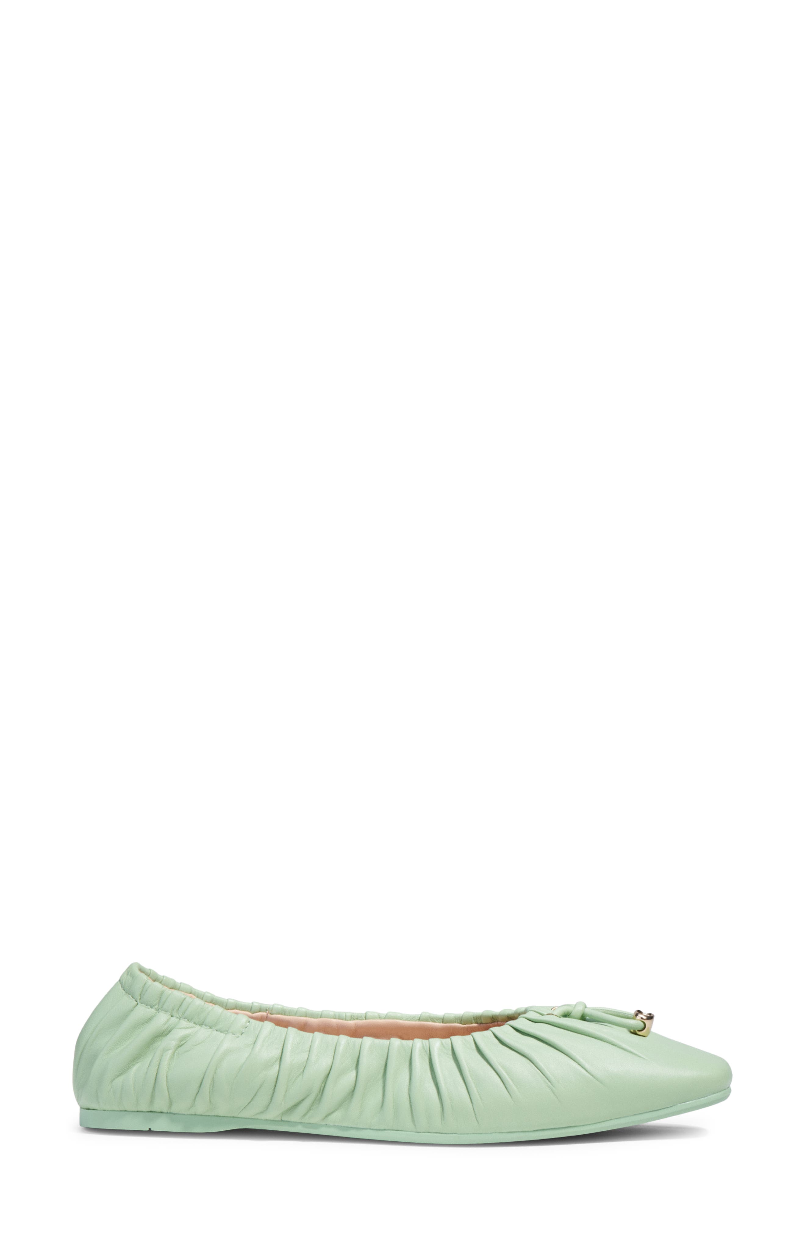 Eleanor Leather Flat, Alternate, color, PALE PISTACHIO