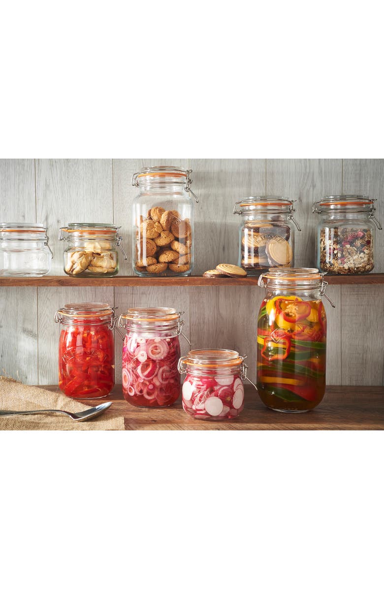 Kilner Square Clip Top Jar for Canning and Food Storage, Alternate, color, 4.5 In