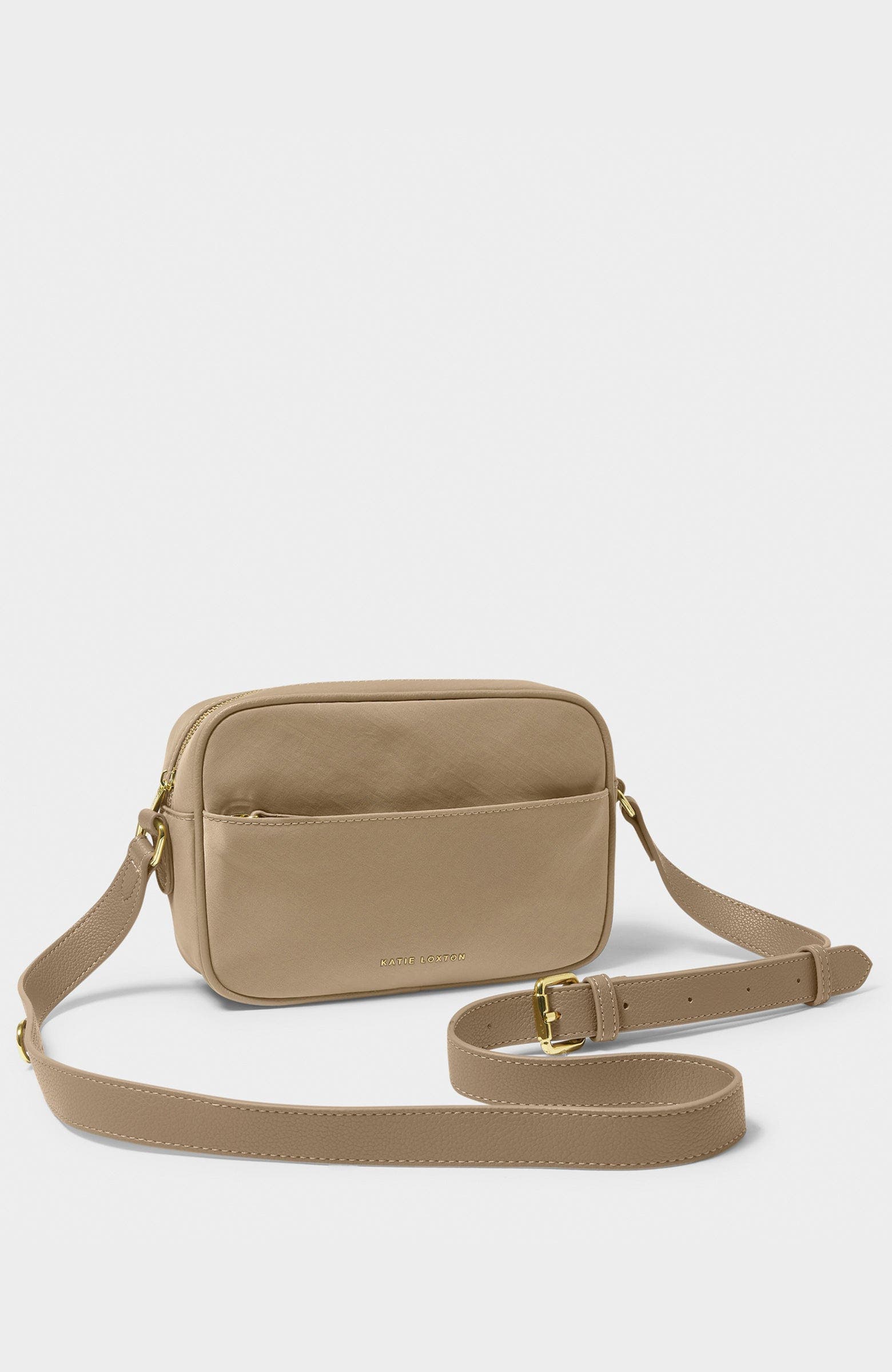 Nylon-Luxe Crossbody Bag, Alternate, color, Taupe