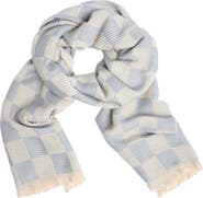 SAACHI Crinkled Checkered Scarf