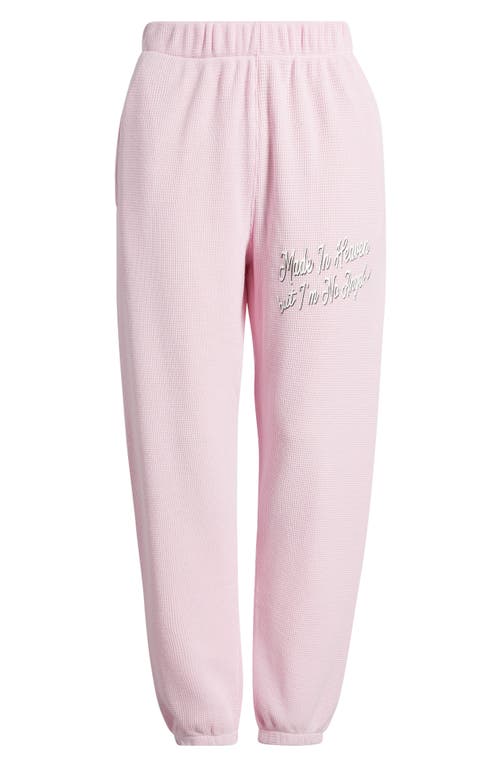 Boys Lie Georgia Rules V2 Mac Slim Thermal Sweatpants In Pink