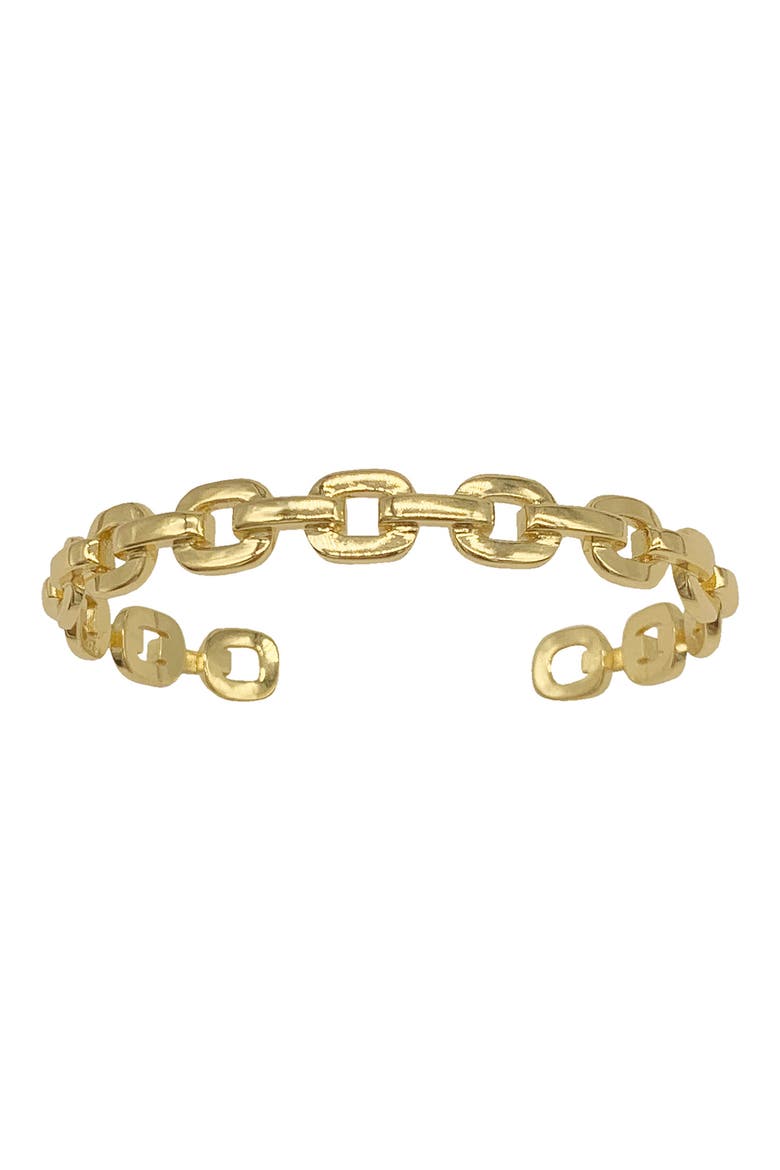 Chain Link Cuff Bracelet, Main, color, YELLOW