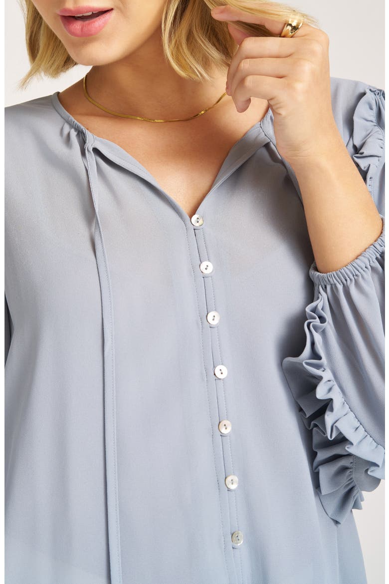 Tawny Button-Up Shirt, Alternate, color, SMOKE