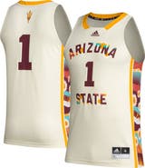 adidas Men's adidas #1 Khaki Arizona State Sun Devils Honoring Black Excellence Basketball Jersey