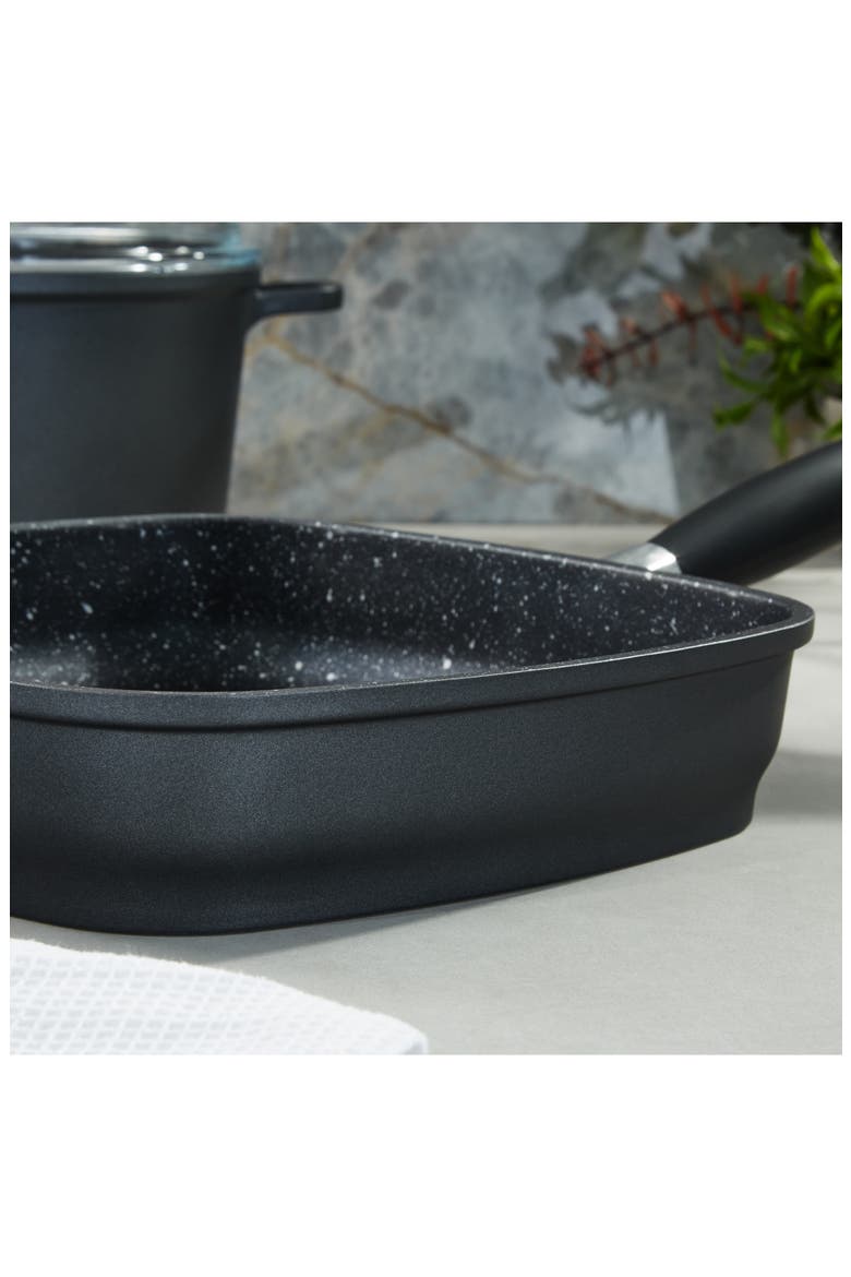 Eurocast 11-Inch Nonstick Cast Aluminum Grill Pan, Alternate, color, BLACK