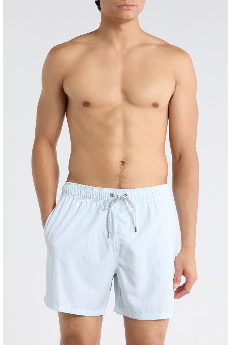 4-Way Stretch Volley Swim Trunks, Main, color, BLUE