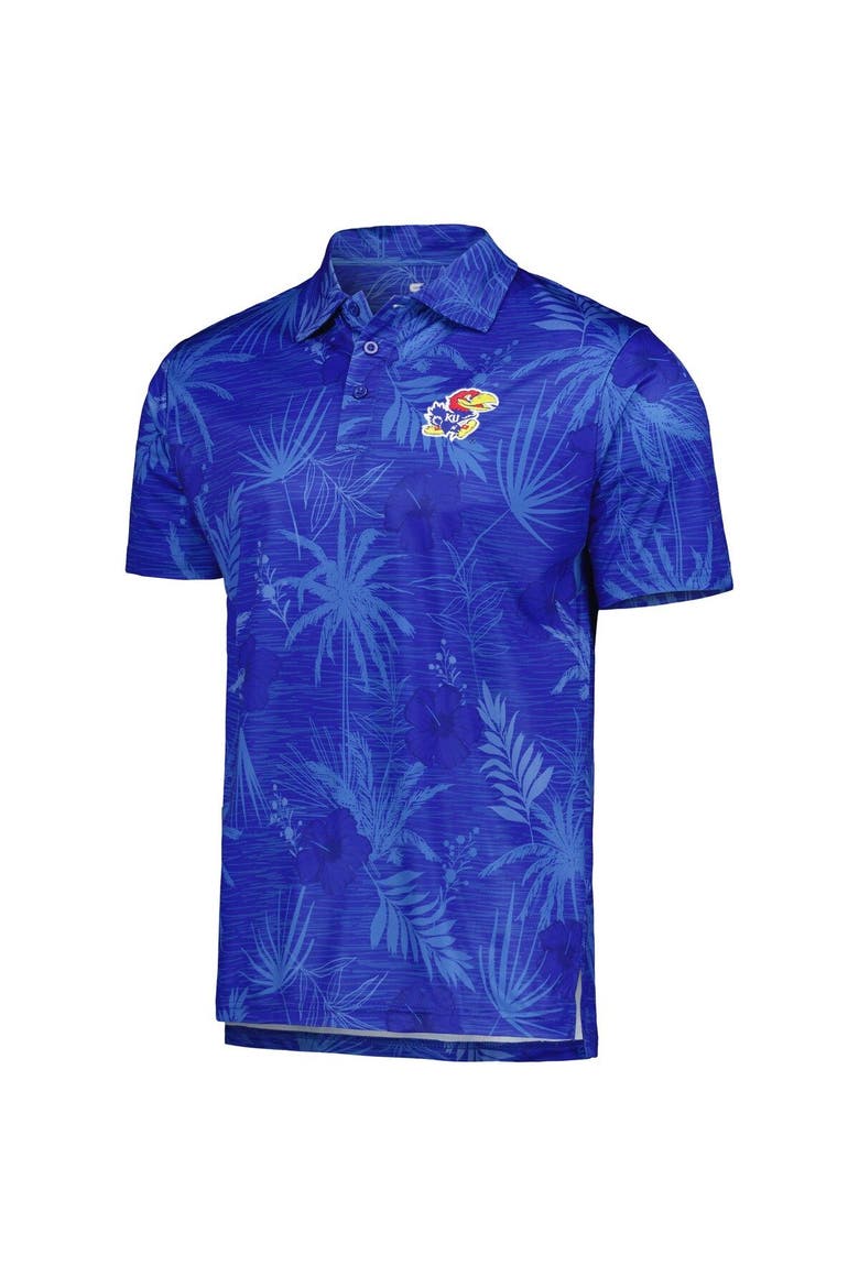 Men's Colosseum Royal Kansas Jayhawks Palms Team Polo, Alternate, color, Royal
