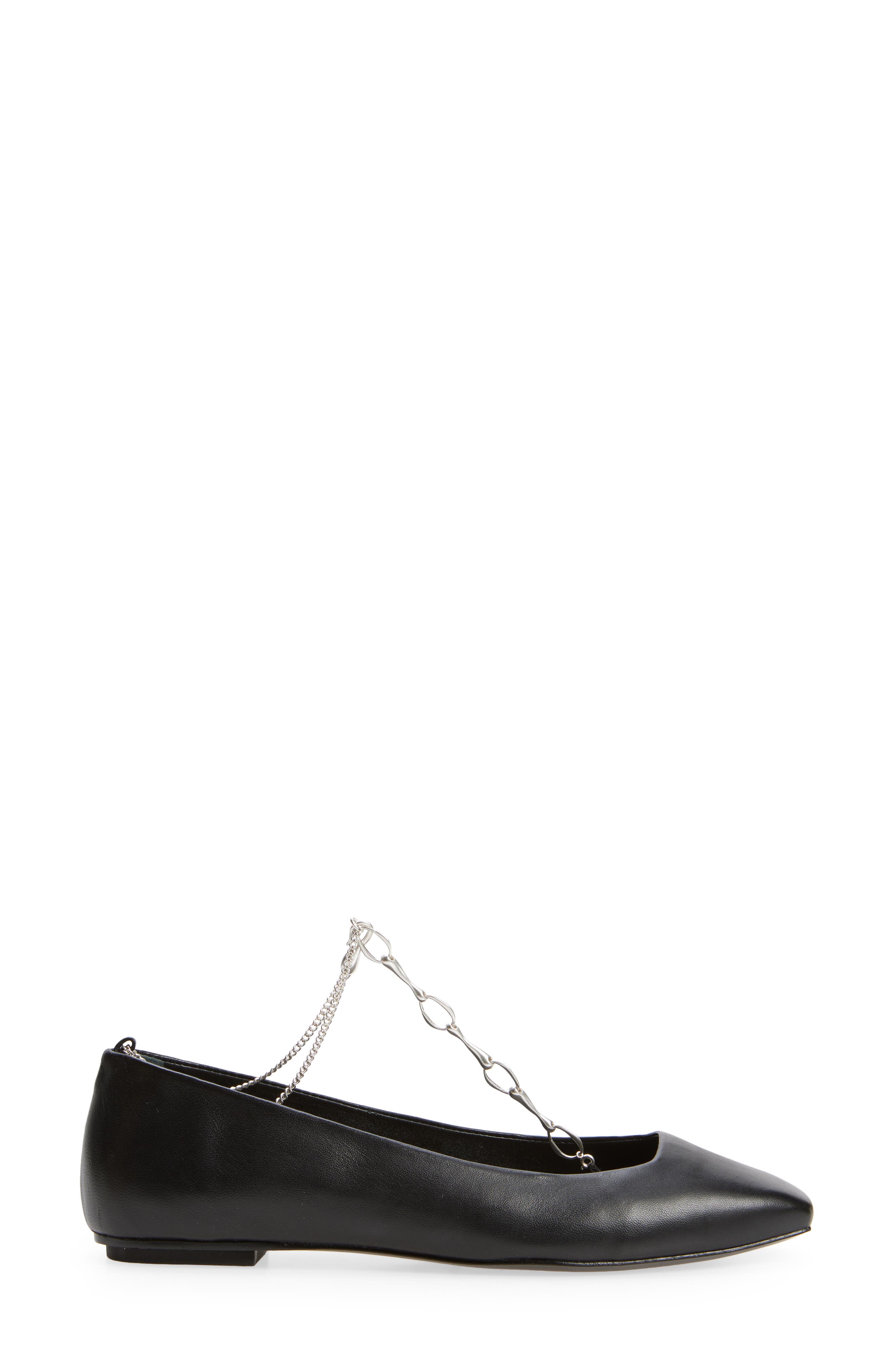 Cult Gaia Gia Chain Flat, Alternate, color, Black
