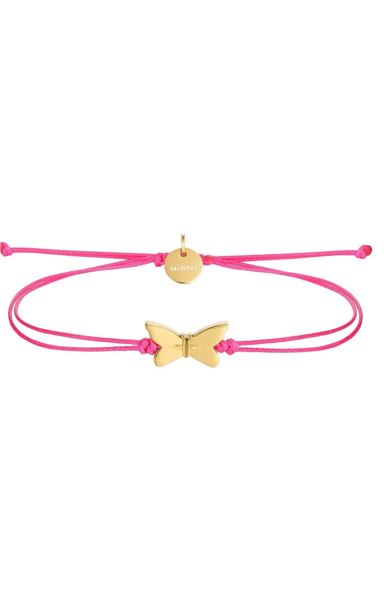 Mantra Hope & Rebirth Butterfly bracelet, Main, color, Yellow Gold