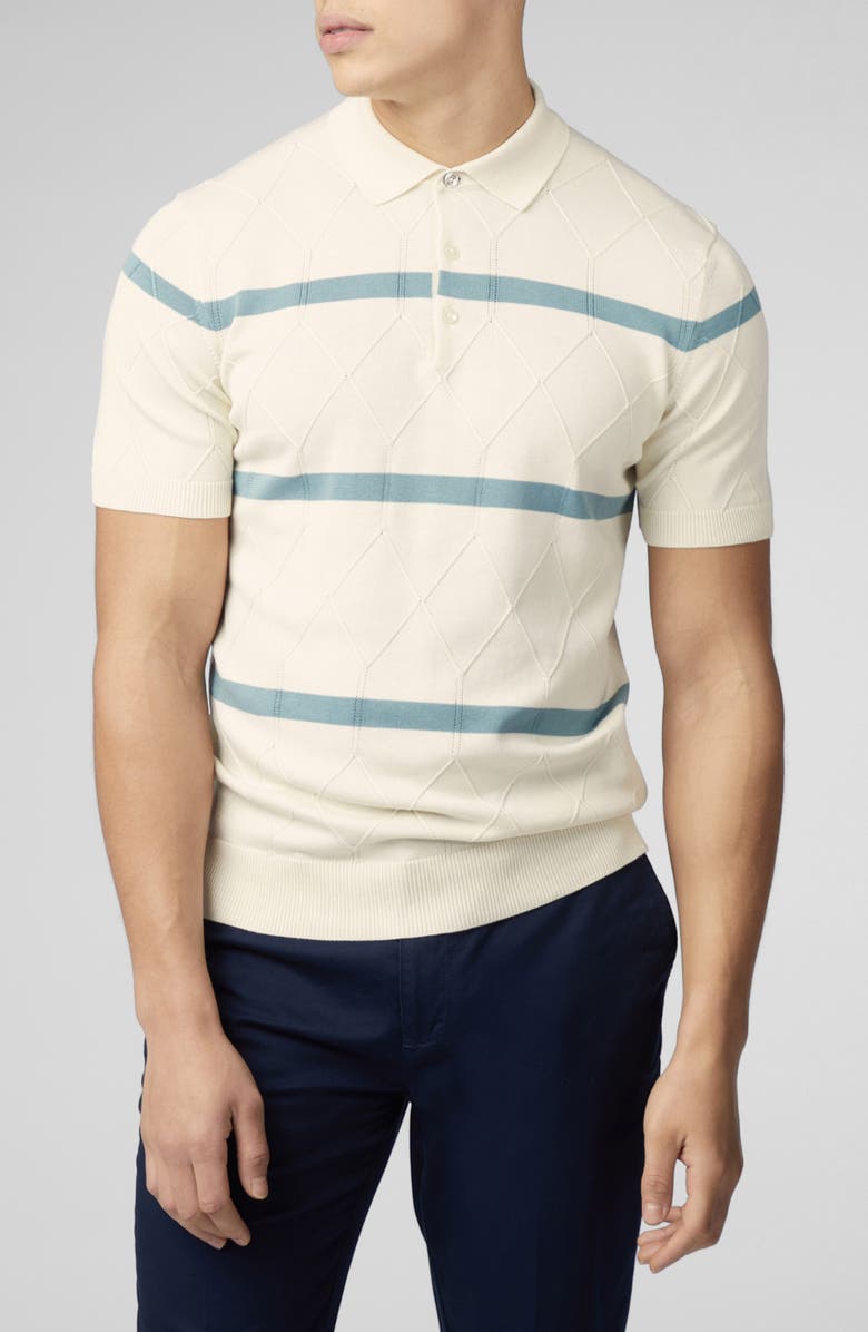 Ben Sherman Argyle Stripe Polo Sweater, Main, color, 