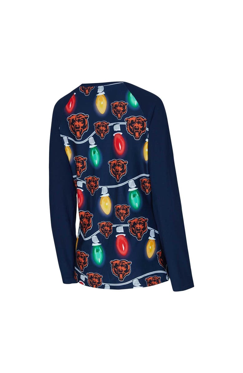 CONCEPTS SPORT Women's Concepts Sport  Navy Chicago Bears Garland Knit Raglan Long Sleeve T-Shirt & Pants Set, Alternate, color, 