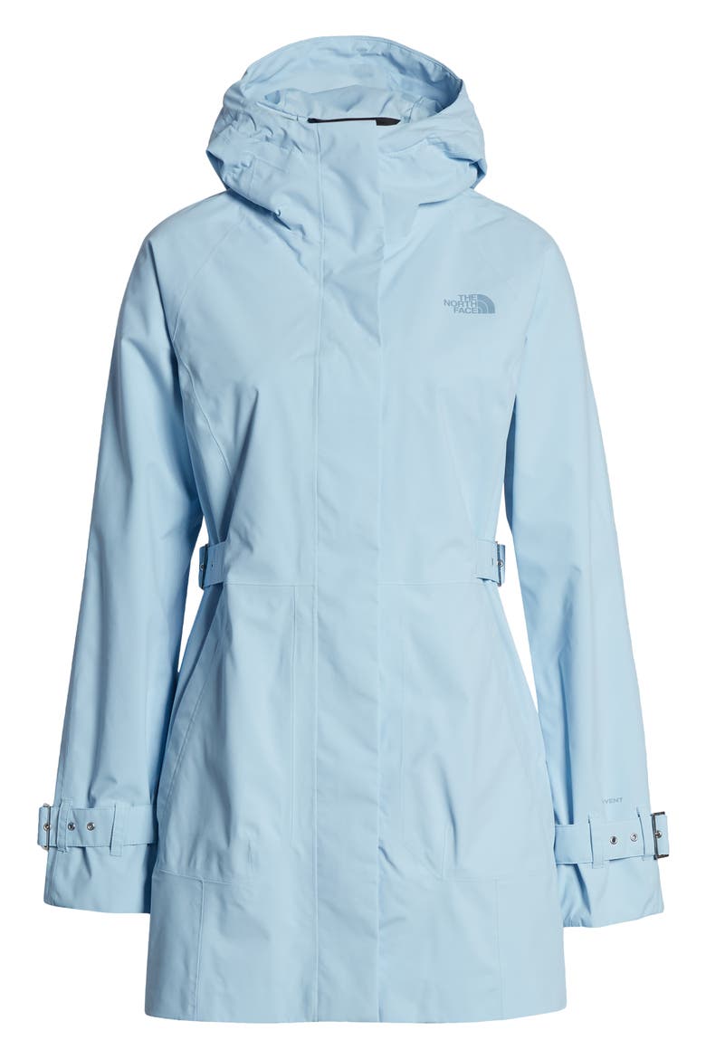 City Breeze Waterproof Trench Raincoat, Alternate, color, ANGEL FALL BLUE
