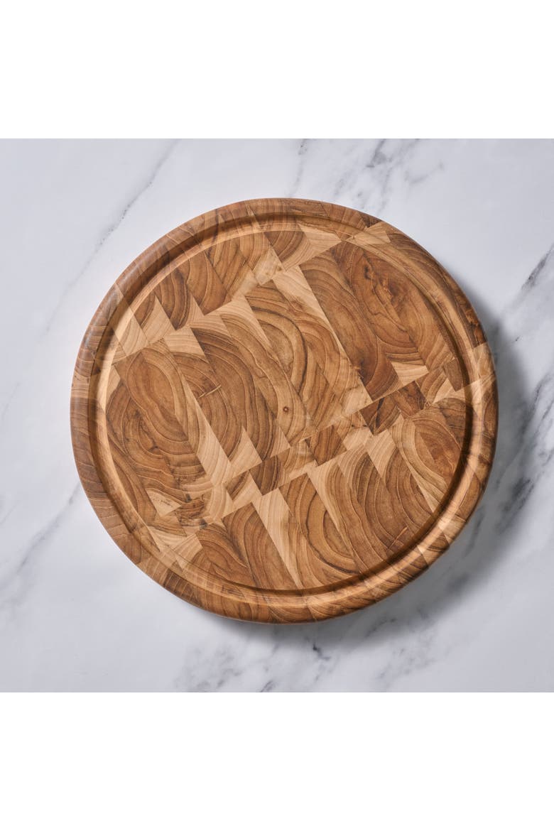 Vida Wood Cutting Board - Round, Alternate, color, Natural