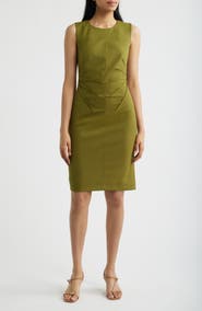 Anne Klein Radiant Pleat Scuba Crepe Sheath Dress