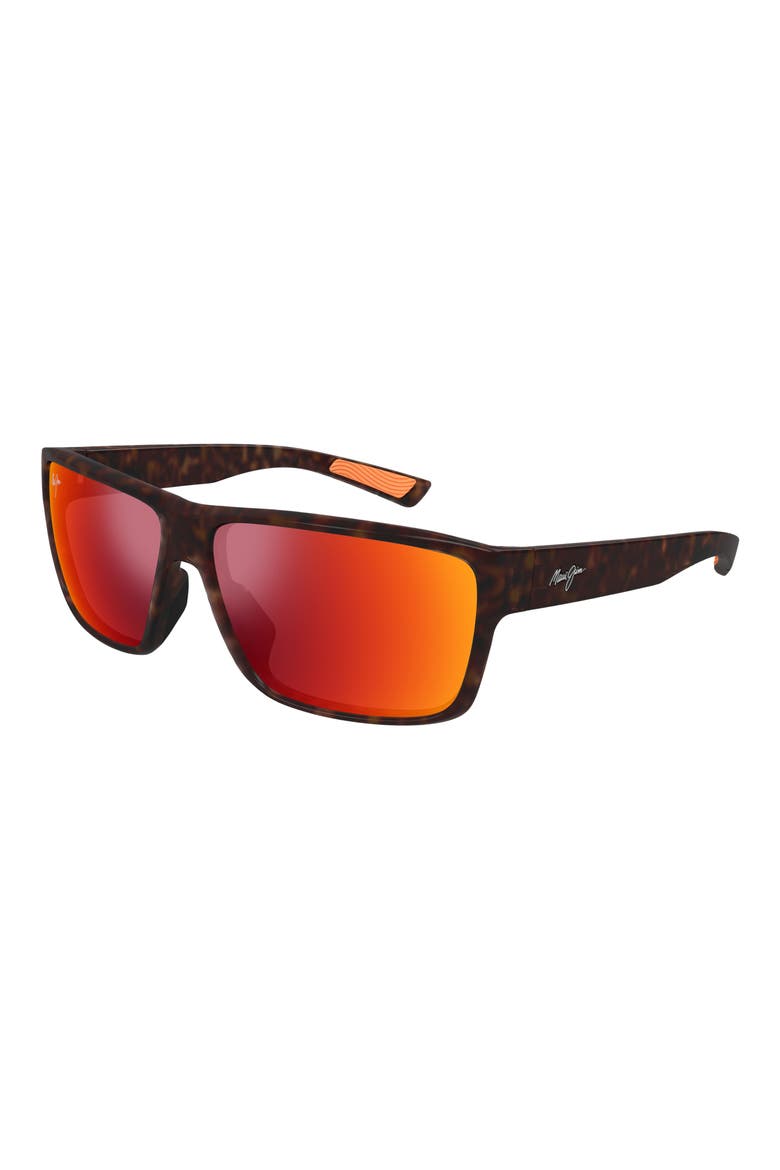 Uila 62mm PolarizedPlus2® Oversize Rectangular Sunglasses, Alternate, color, BROWN/ HAWAII LAVA