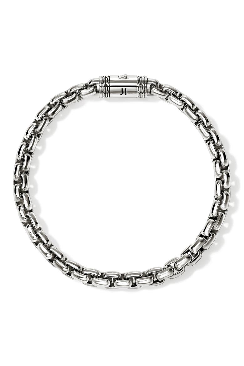 Box Chain Bracelet, 6mm, Alternate, color, STERLING SILVER