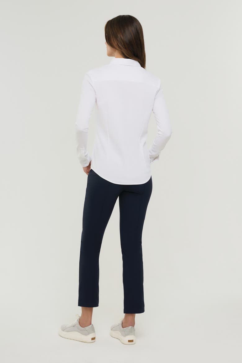 Nikki Longsleeve Pique Shirt, Alternate, color, White