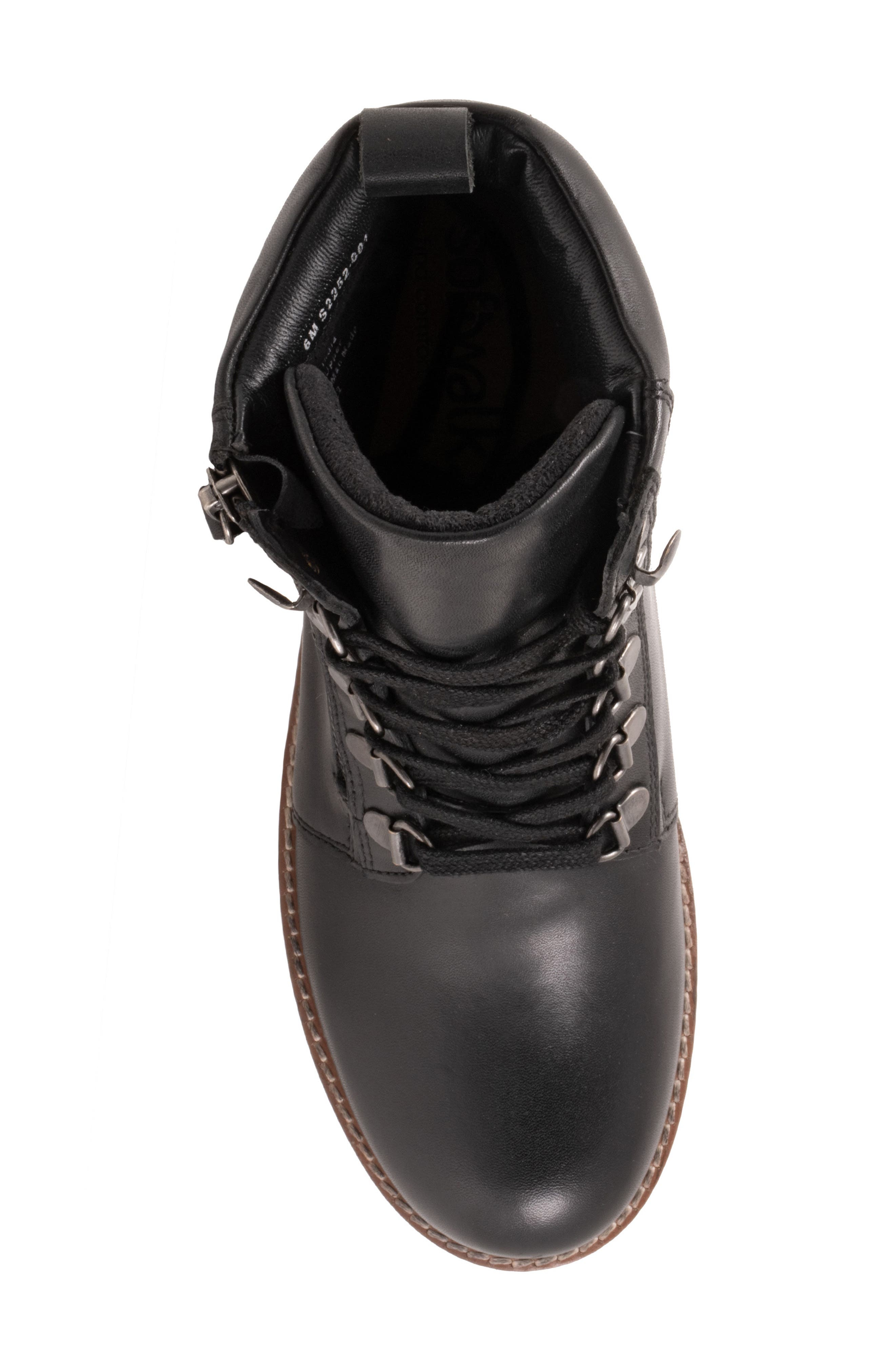 SoftWalk<sup>®</sup> Everett Lace-Up Boot, Alternate, color, Black Leather