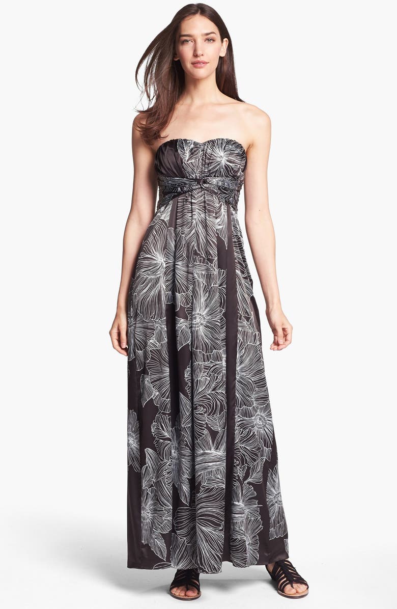 Jessica Simpson Strapless Print Maxi Dress, Main, color,