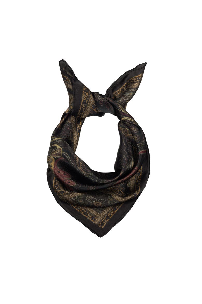 paisley small square, Alternate, color, black