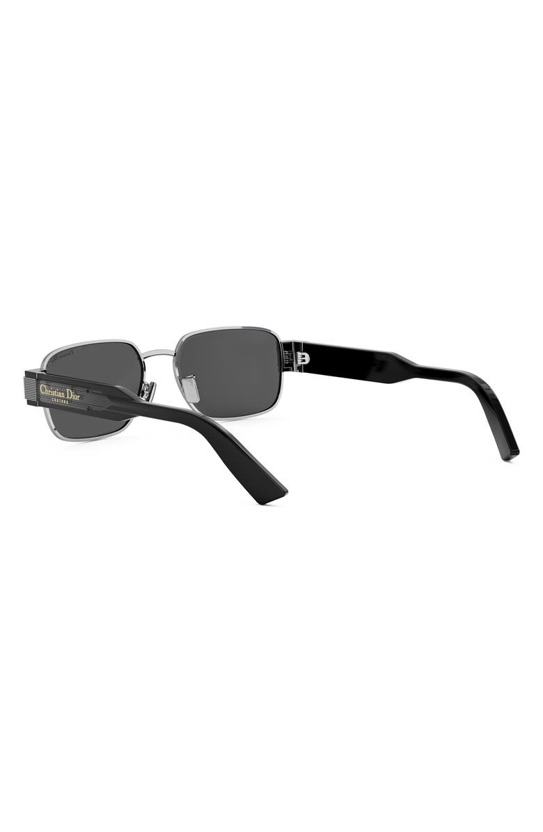 DIOR 'Christian Dior Label S2U Rectangle Sunglasses, Alternate, color, Shiny Palladium / Smoke