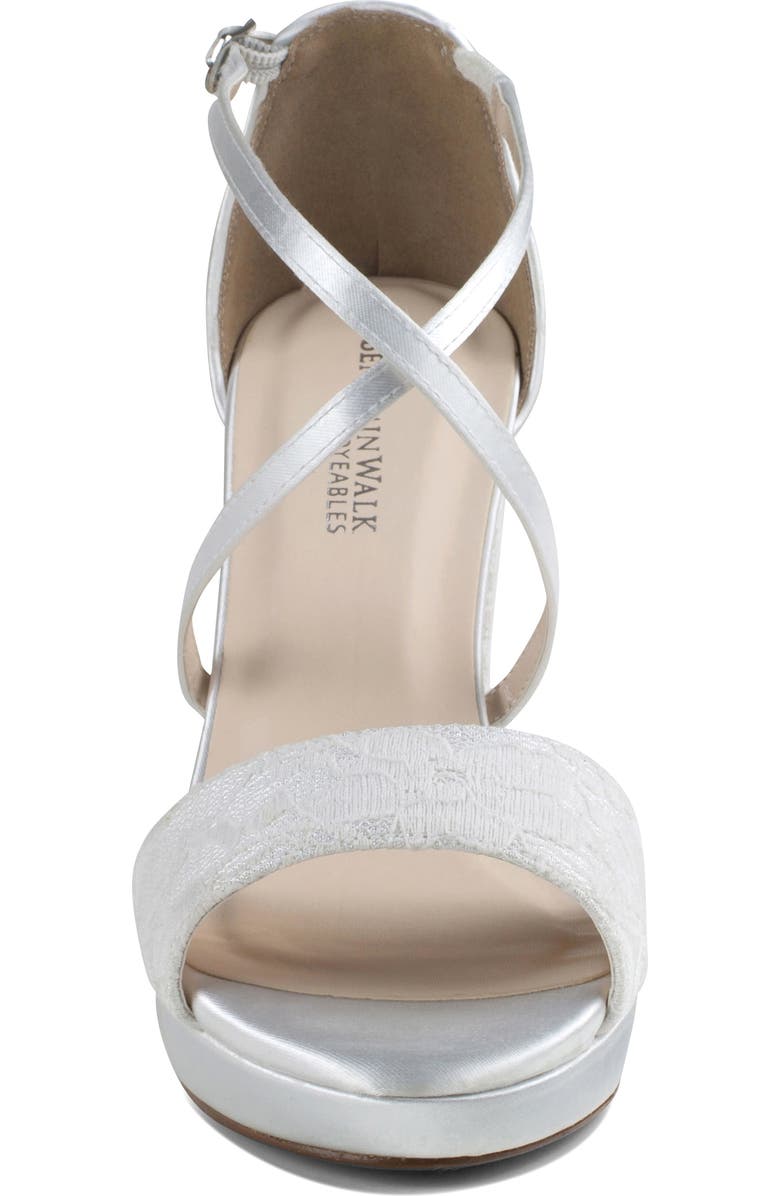 Touch Ups Violet Ankle Strap Platform Sandal, Alternate, color, White