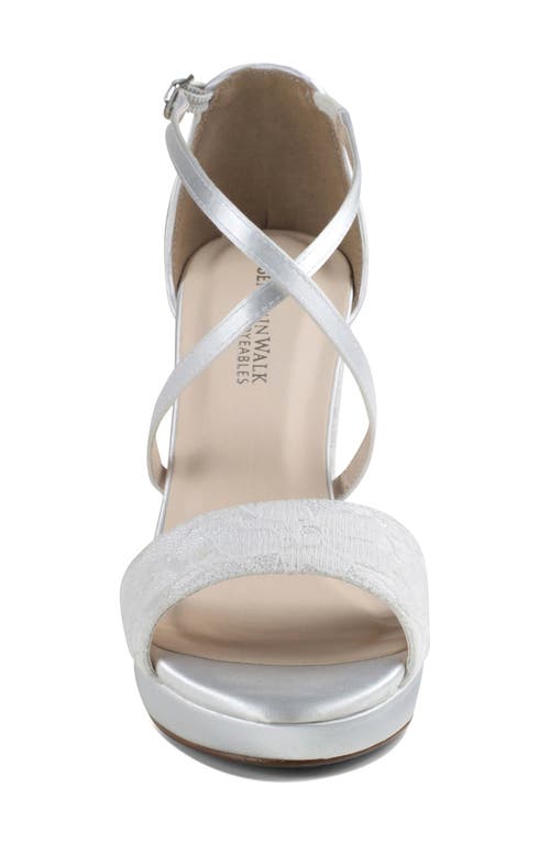 Touch Ups Violet Ankle Strap Platform Sandal In White