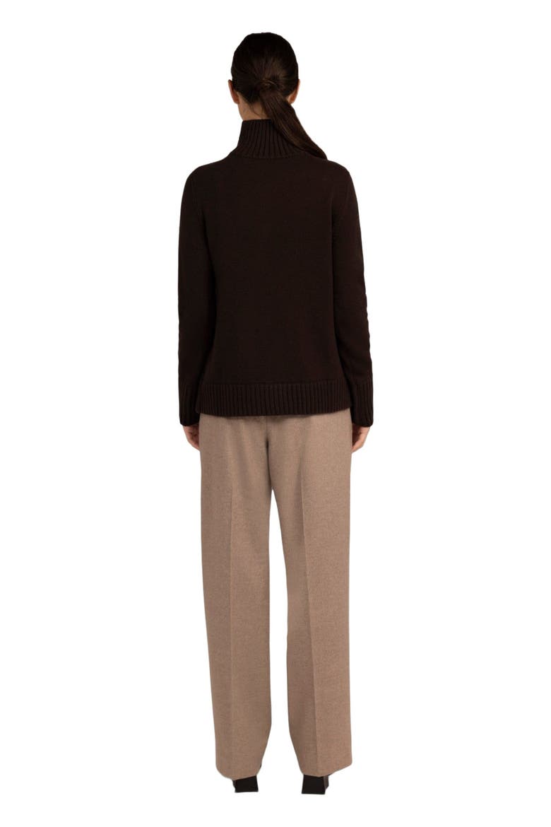 Cut-Out Cashmere Turtleneck, Alternate, color, wren