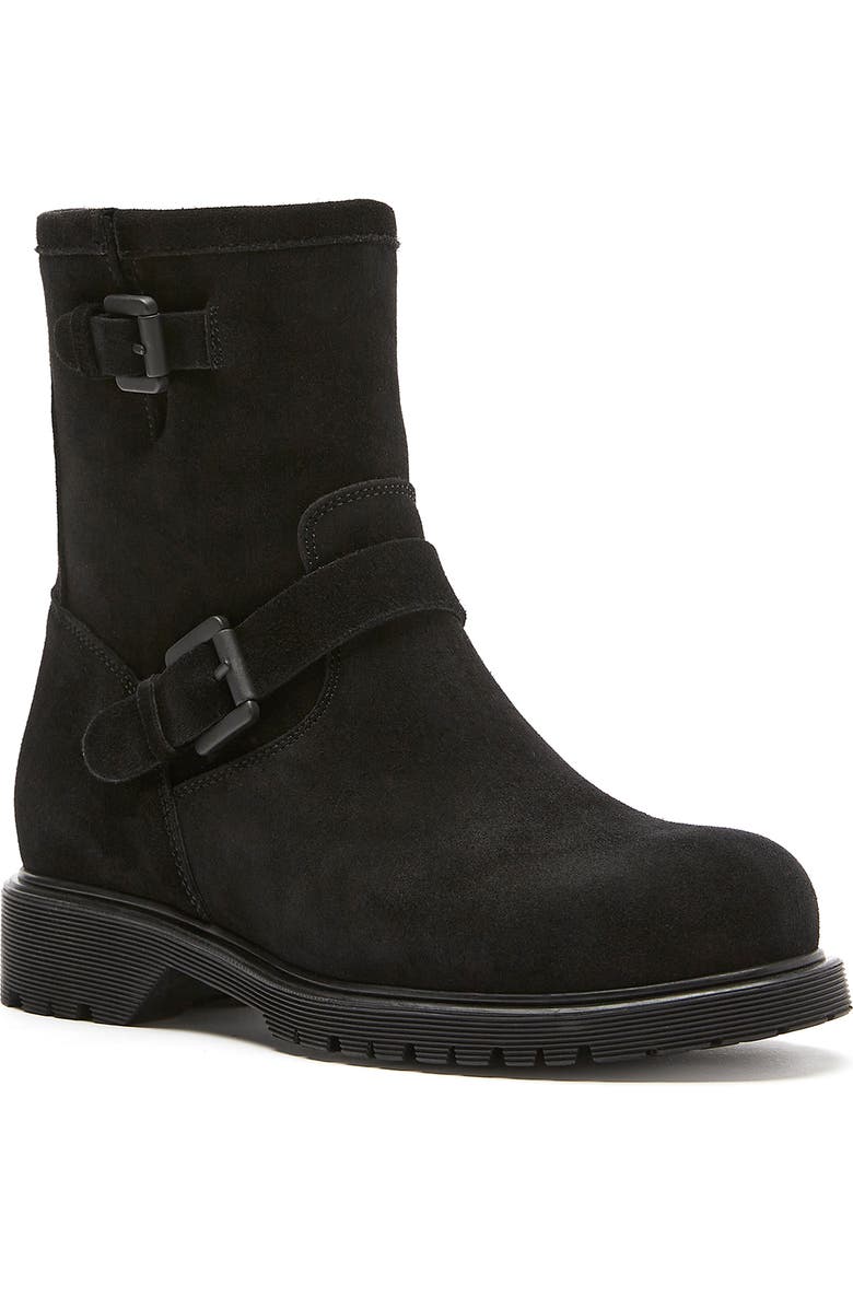 La Canadienne Hana Waterproof Genuine Shearling Lined Engineer Boot, Main, color,