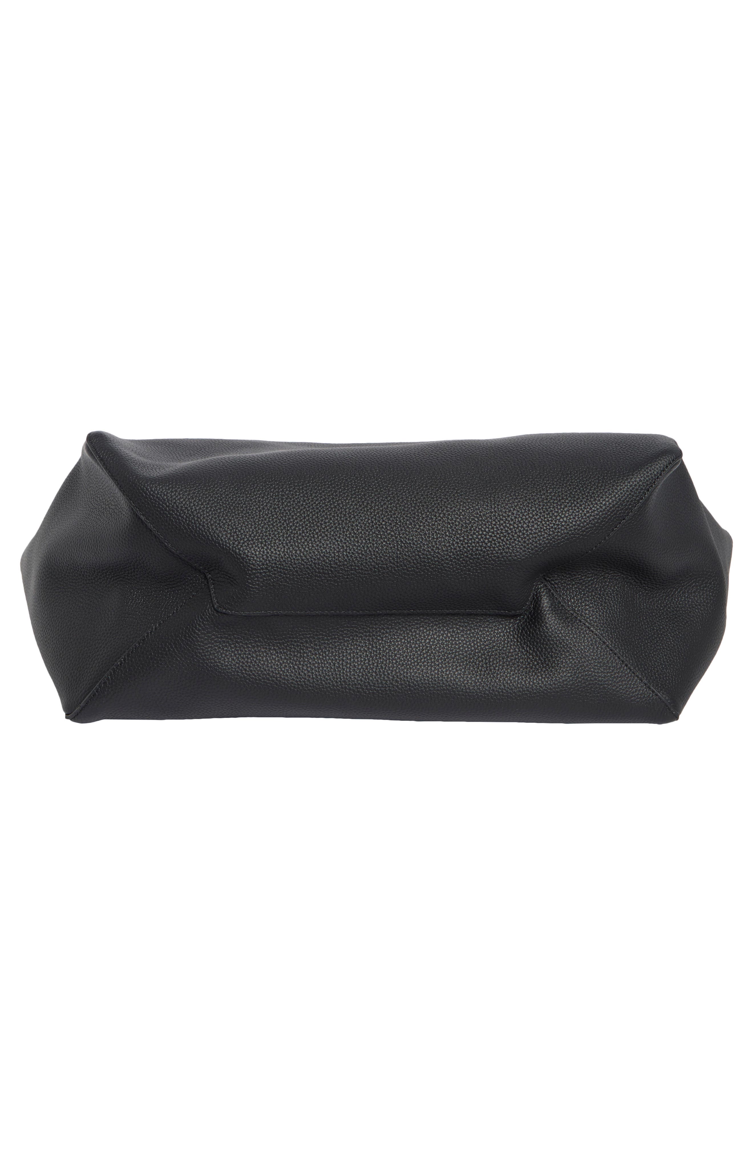 Jasmine Large Leather Tote, Alternate, color, BLACK