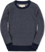 Hope & Henry Kids' Organic Fine Gauge Crew Neck Sweater